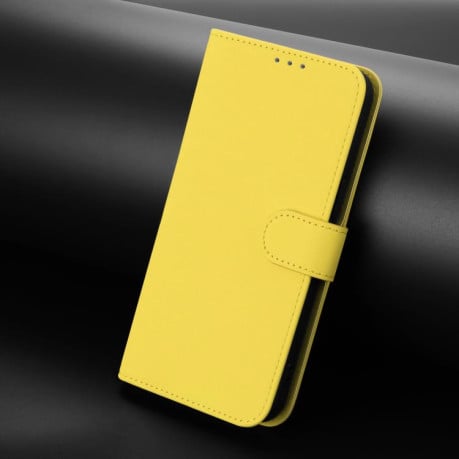 Чехол-книжка с мягким покрытием (Skin Feel) со шнурком на Xiaomi Poco M7 4G 169mm - желтый