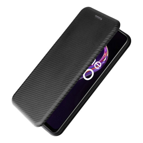 Чехол-книжка Carbon Fiber Texture на Realme 9 Pro/OnePlus Nord CE 2 Lite 5G - черный