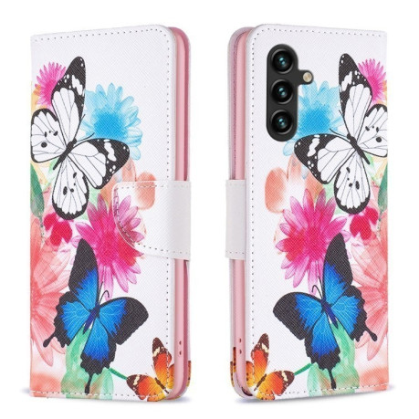 Чехол-книжка Colored Drawing Pattern для Samsung Galaxy A16 - Butterflies