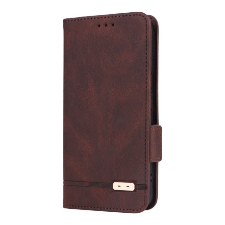Чохол-книжка Magnetic Clasp Flip для Xiaomi 14 - коричневий