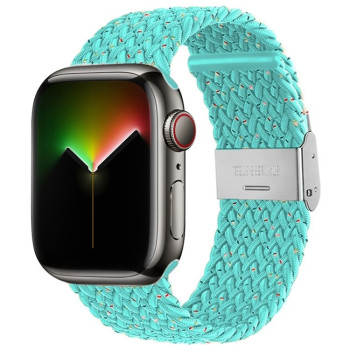 Ремінець Nylon Braid для Apple Watch 10 46mm/Ultra 49mm / Series 8/7 45mm / 44mm / 42mm- блакитний