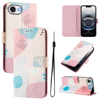 Чехол-книжка Colored Drawing Pattern для iPhone 16e - разноцветный