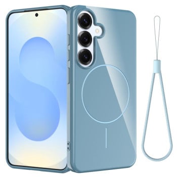 Чохол Glossy глянсовий з MagSafe на Samsung Galaxy S25 FE 5G - синій