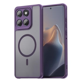 Противоударный чехол Fan Dun Series TPU Hybrid PC Frosted Magsafe для Motorola Edge 60 - фиолетовый