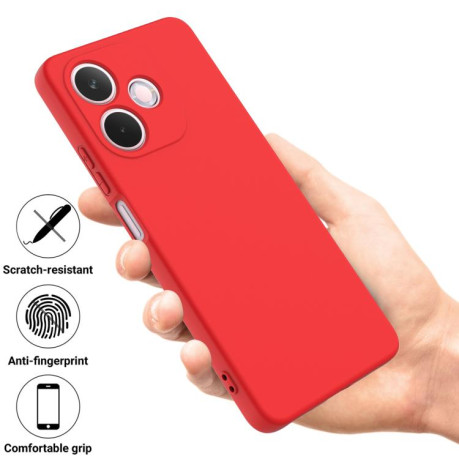 Силіконовий чохол Solid Color Liquid Silicone на OPPO A5 Pro 4G - червоний
