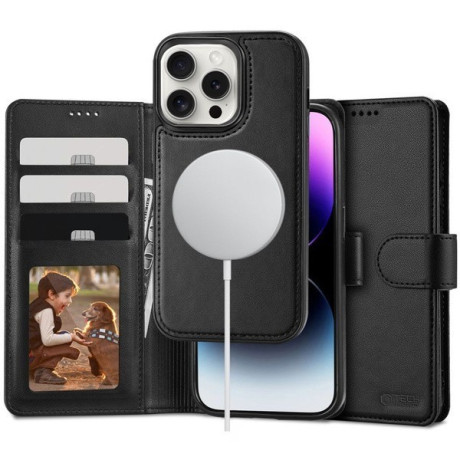 Чехол-книжка Tech-Protect Wallet MagSafe with wallet для iPhone 16 Pro Max - black