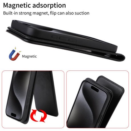 Чехол Magnetic Vertical Flip Leather для Infinix Hot 50 Pro 4G - черный
