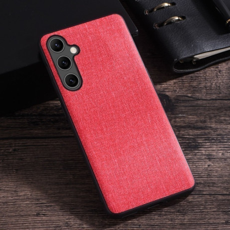 Противоударный чехол Cloth Texture на Samsung Galaxy A35 - красный