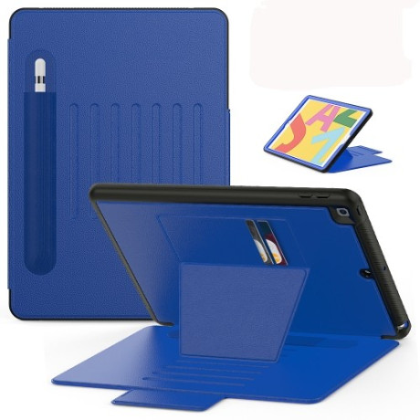 Чехол-книжка Multifunctional Tablet для iPad 9/8/7 10.2 2019/2020/2021 - синий