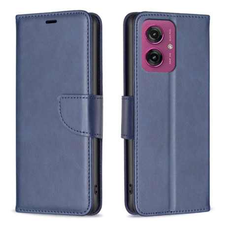 Чохол-книжка Lambskin Texture Pure Color для Motorola Moto G55 - синій