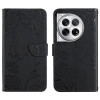 Чохол-книжка Butterfly Peony Embossed для OnePlus 12R 5G Global - чорний