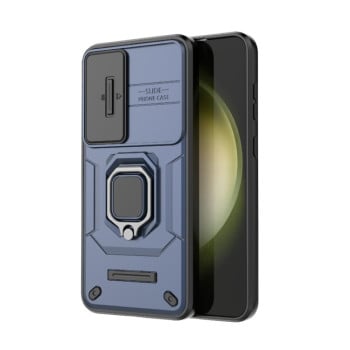 Противоударный чехол Sliding Camshield для Samsung Galaxy S24+ 5G - синий