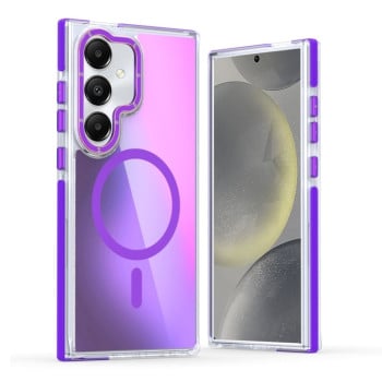 Чехол Dual-Color Gradient Discolor MagSafe для Samsung Galaxy S24+ 5G - фиолетовый