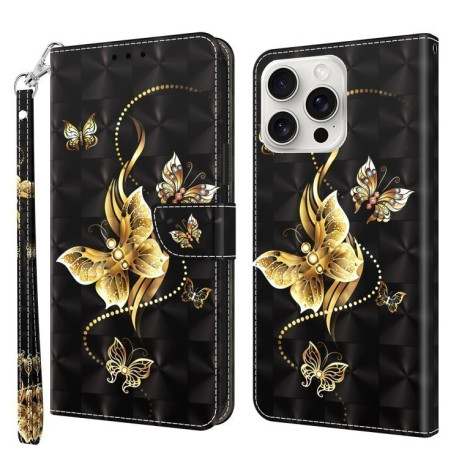 Чехол-книжка 3D Painting для iPhone 16 Pro Max - разноцветный