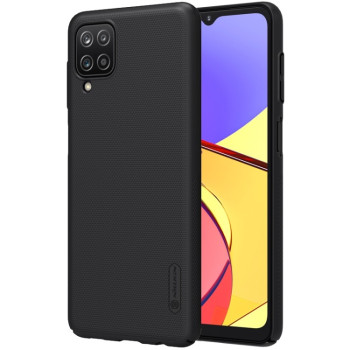 Чехол NILLKIN Frosted Shield усиленный матовый на Samsung Galaxy A12 - черный