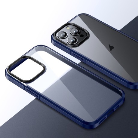 Противоударный чехол Wlons Ice Crystal для iPhone 15 Pro Max - синий