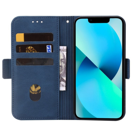 Чохол-книжка Embossing Stripe RFID для iPhone 14 Plus - синій