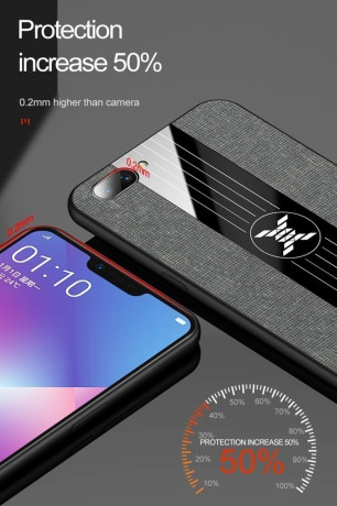 Протиударний чохол XINLI Stitching Cloth на OPPO A3 - сірий