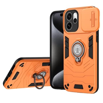Протиударний чохол Sliding Camshield Ring Holder на OPPO Reno15 Pro 5G Global — оранжевий