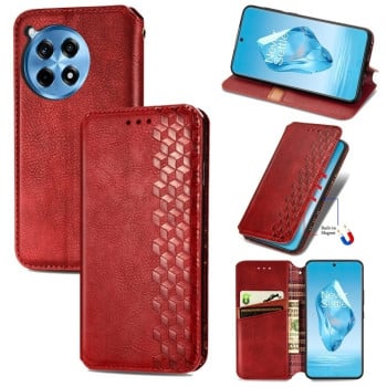 Чохол-книжка Cubic Grid для OnePlus Ace 3 Pro - червоний