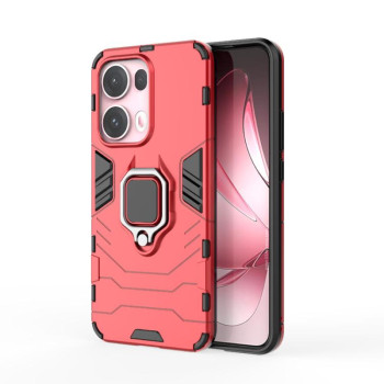 Противоударный чехол Magnetic Ring с подставкой на OPPO Reno13 Pro 5G Global - красный