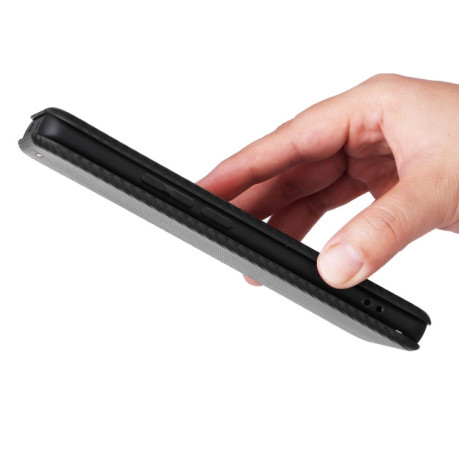 Чохол-книжка Carbon Fiber Texture на Realme 13 Pro / 13 Pro+ - чорний