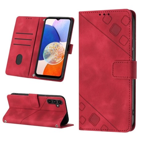 Чохол-книжка Skin-feel Embossed Samsung Galaxy A05s - червоний