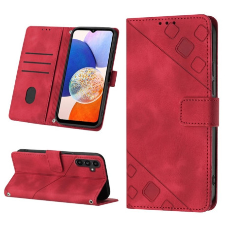 Чехол-книжка Skin-feel Embossed для Samsung Galaxy A25 5G / A24 - красный