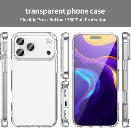 Чехол PC Hybrid TPU Airbag Shockproof для iPhone 17 Pro Max - прозрачный