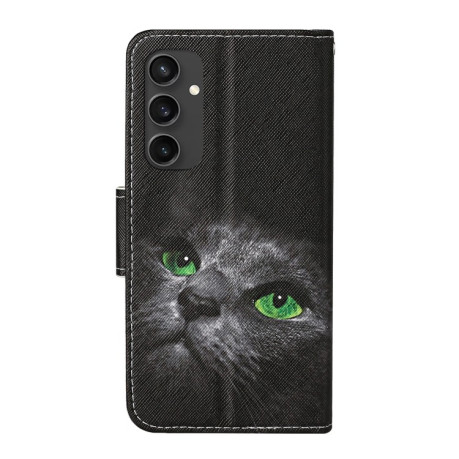 Чехол-книжка Colored Drawing Pattern для Samsung Galaxy S24 FE 5G - Cat