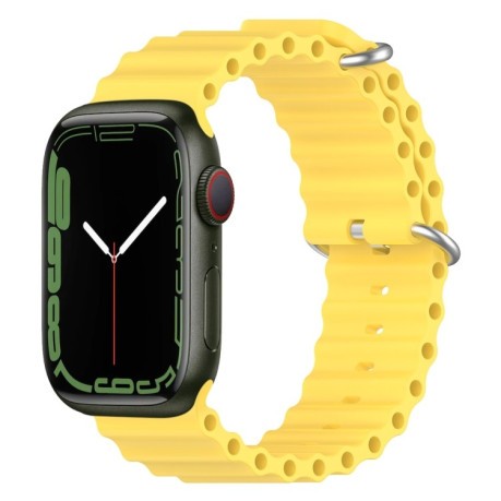 Силиконовый ремешок Ocean для Apple Watch Series 8/7 41mm/40mm /38mm - желтый