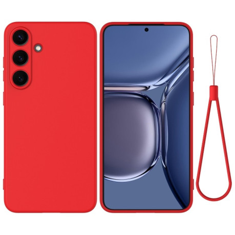 Силіконовий чохол Solid Color Liquid Silicone  для Samsung Galaxy S25+ 5G - червоний
