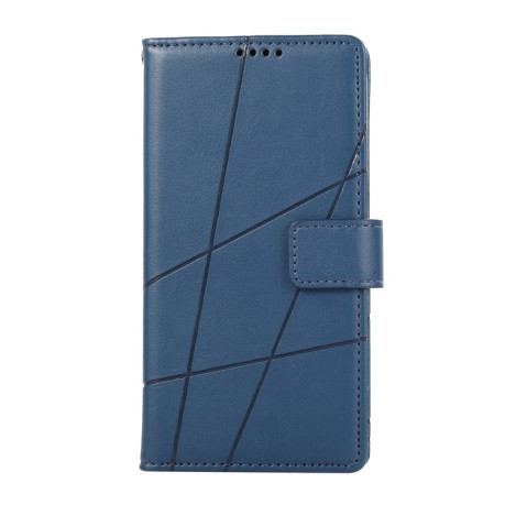 Чехол-книжка противоударная PU Genuine Leather Texture Embossed Line для Realme 12 5G - синий
