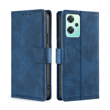 Чохол-книжка Skin Feel Crocodile Texture для Realme 9 Pro/OnePlus Nord CE 2 Lite 5G - синій
