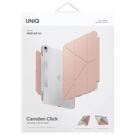 Оригінальний чохол UNIQ Camden Click на iPad Air 13 2024 - Rose Gold