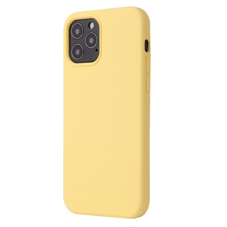 Силиконовый чехол Solid Color Liquid на iPhone 12 Pro Max - желтый