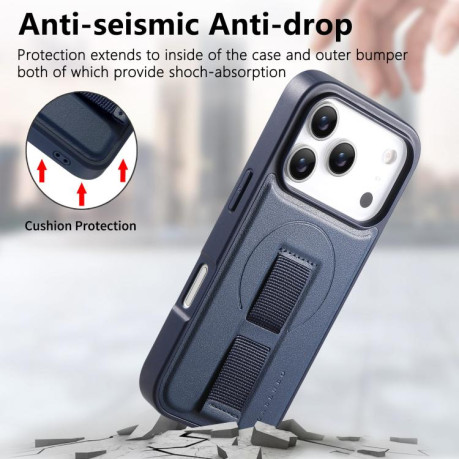 Чохол Caseneo з MagSafe і ремінцем-тримачем для iPhone 17 Pro Max — синій