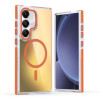 Чехол Dual-Color Gradient Discolor MagSafe для Samsung Galaxy S22 Ultra - оранжевый