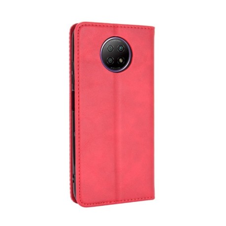 Чохол-книжка Magnetic Buckle Retro на Xiaomi Redmi Note 9T - червоний