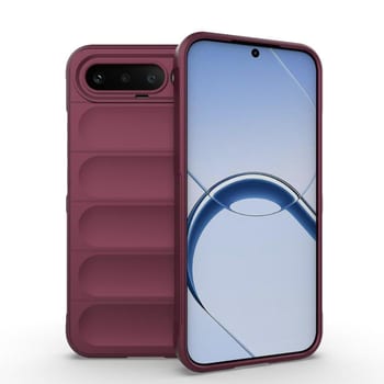 Силіконовий чохол Magic Flannel на Realme 16 5G Global — бордовий