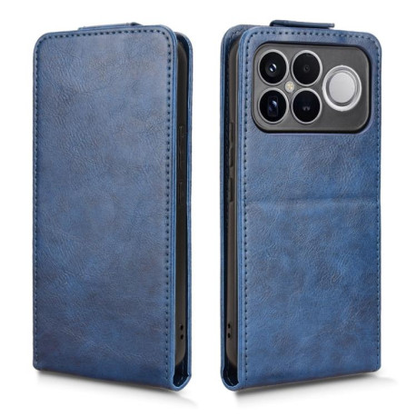 Флип-чехол Magnetic Vertical Flip Leather для Xiaomi Redmi K90 Pro Max 5G / Poco F8 Ultra — синий