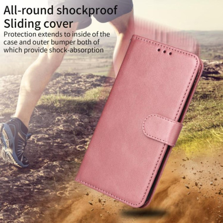 Чохол-книжка Classic Calf Texture на Xiaomi Redmi K90 Pro Max / Xiaomi Poco F8 Ultra 5G — рожеве золото
