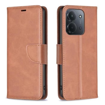 Чохол-книжка Lambskin Texture Pure Color на Xiaomi Redmi 15C 5G/4G EU 173mm/Poco C85 5G - коричневий