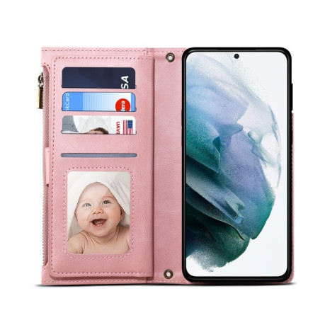 Чохол-гаманець Retro Frosted для Samsung Galaxy S22 Plus 5G - рожевий