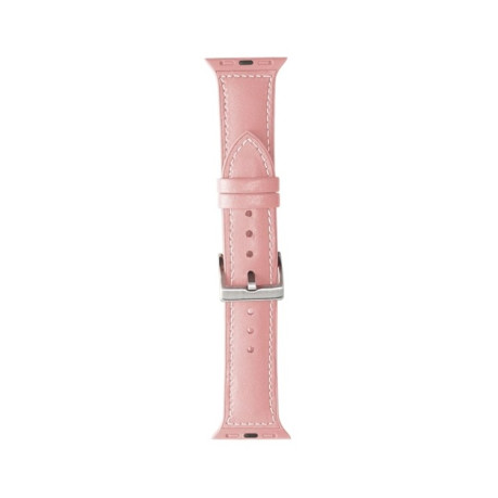 Шкіряний ремінець Mutural Leather на Apple Watch 42/44mm - рожевий