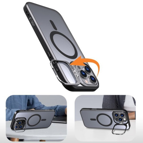 Чохол Tech-Protect MagStand MagSafe with Stand для iPhone 16 Pro - Semi-Transparent
