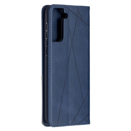 Чехол-книжка Rhombus Texture на Samsung Galaxy S21 Plus - синий