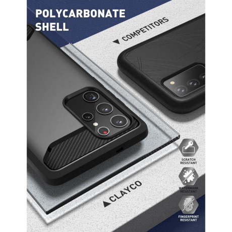 Двусторонний чехол Supcase CLAYCO XENON для Samsung Galaxy S22 Ultra - Black