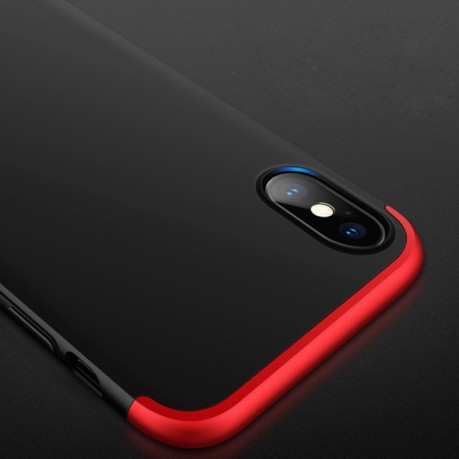 3D чехол GKK на iPhone X / XS -черно- красный