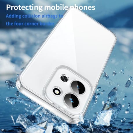 Чехол Airbag Shockproof гибрид на Xiaomi Redmi 15C 5G/4G EU 173mm/Poco C85 5G - прозрачный